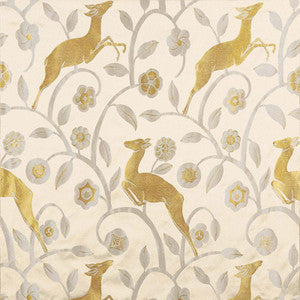Schumacher Fabric Les Gazelles Au Bois Ecru 68911