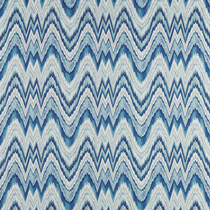 Schumacher Fabric Valkyrie Flame Stitch Delft 68940