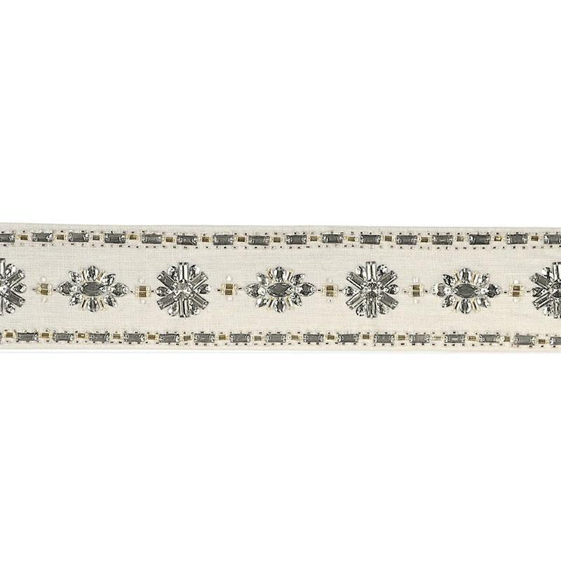 Wallis Tape Diamond 68960 by Schumacher Designer Trim 125Th Anniversary 3.75" - Swanky Fabrics -