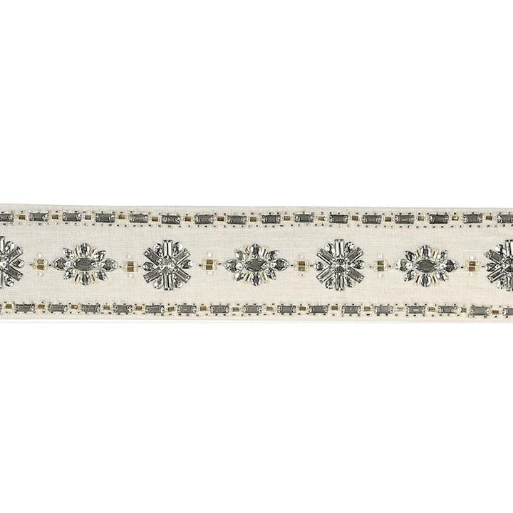 Wallis Tape Diamond 68960 by Schumacher Designer Trim 125Th Anniversary 3.75" - Swanky Fabrics -