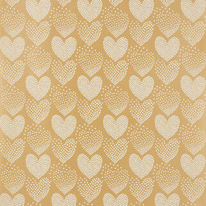 Schumacher Wallpaper Heart Of Hearts Ivory & Gold 5008360