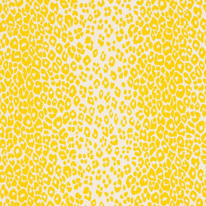 Iconic Leopard Yellow 176451 by Schumacher Designer Fabric Schumacher Classics 26.5" - Swanky Fabrics -