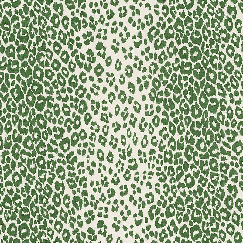 Iconic Leopard Green 176452 by Schumacher Designer Fabric Schumacher Classics 26.5" - Swanky Fabrics -