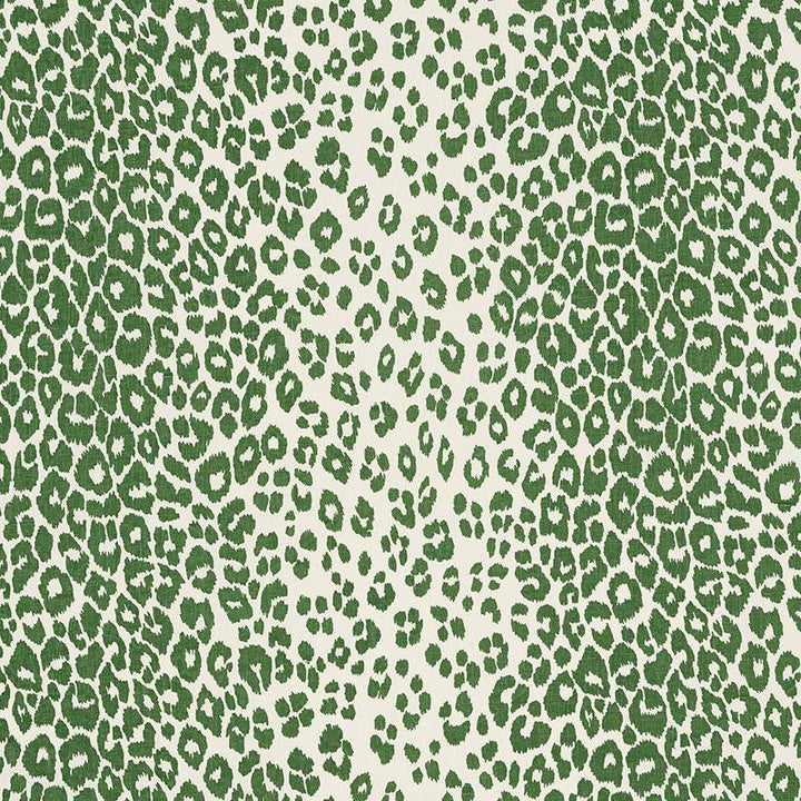 Iconic Leopard Green 176452 by Schumacher Designer Fabric Schumacher Classics 26.5" - Swanky Fabrics -