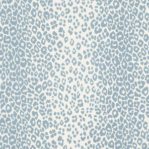 Schumacher Fabric Iconic Leopard Sky 176453