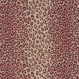 Schumacher Fabric Iconic Leopard Raisin/Natural 175726