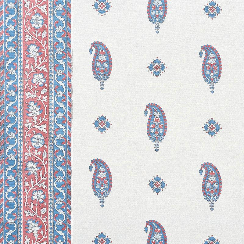 Ojai Paisley Red 177610 by Schumacher Designer Fabric Mark D. Sikes - Swanky Fabrics -