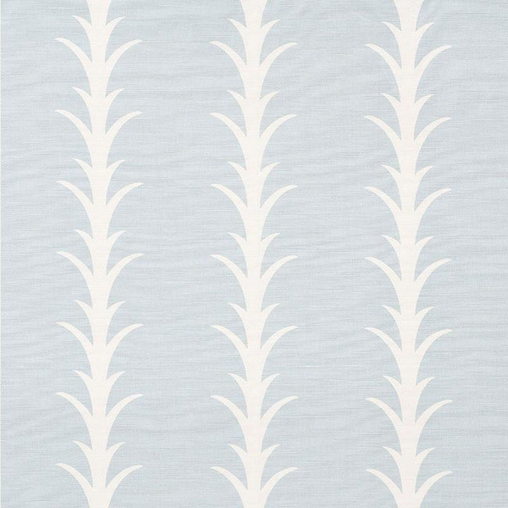 Acanthus Stripe Sky 177633 by Schumacher Designer Fabric Celerie Kemble 10.75" - Swanky Fabrics -
