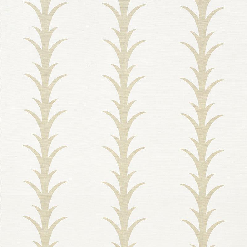 Acanthus Stripe Sand 177630 by Schumacher Designer Fabric Celerie Kemble 10.75" - Swanky Fabrics -