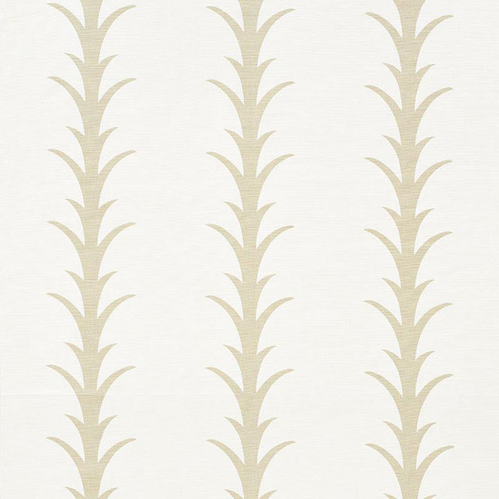 Acanthus Stripe Sand 177630 by Schumacher Designer Fabric Celerie Kemble 10.75" - Swanky Fabrics -