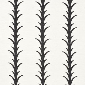 Schumacher Fabric Acanthus Stripe Carbon 177632