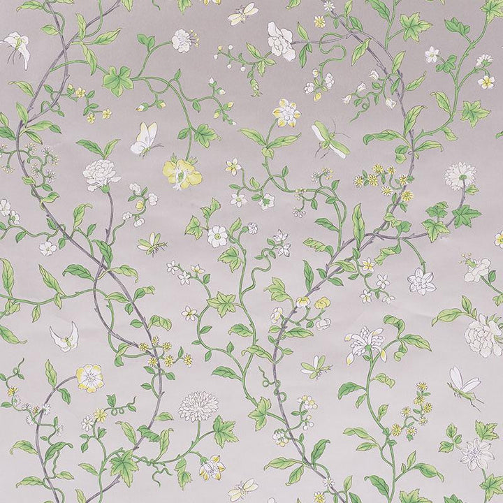 Floraison Citron Shimmer 5009111 by Schumacher Designer Wallpaper Signature Schumacher 27.0" - Swanky Fabrics -