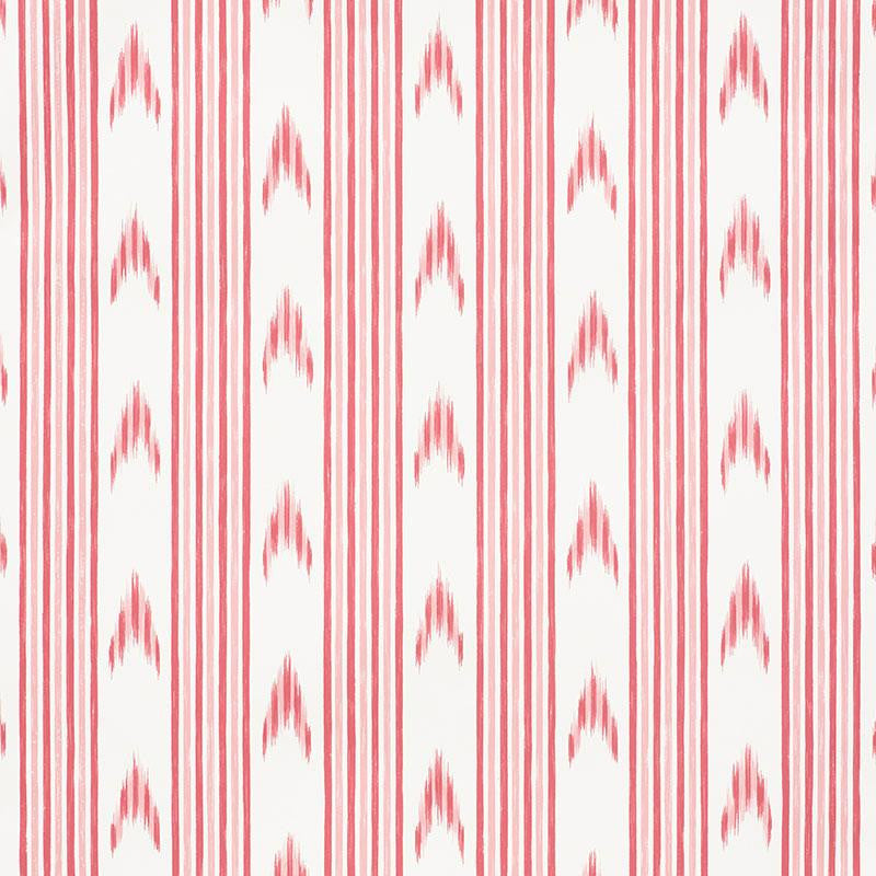 Santa Barbara Ikat Pink 5009221 by Schumacher Designer Wallpaper Mark D. Sikes 27.0" - Swanky Fabrics -