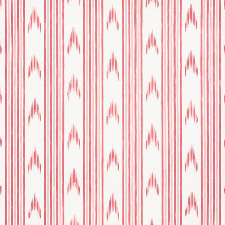 Santa Barbara Ikat Pink 5009221 by Schumacher Designer Wallpaper Mark D. Sikes 27.0" - Swanky Fabrics -