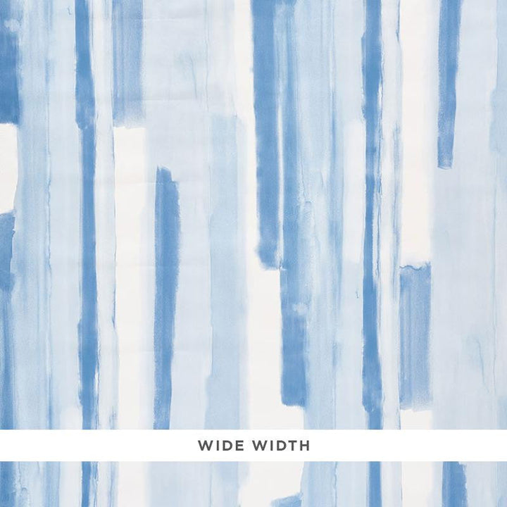 Watercolor Blue 5009300 by Schumacher Designer Wallpaper Miles Redd 27.0" - Swanky Fabrics -