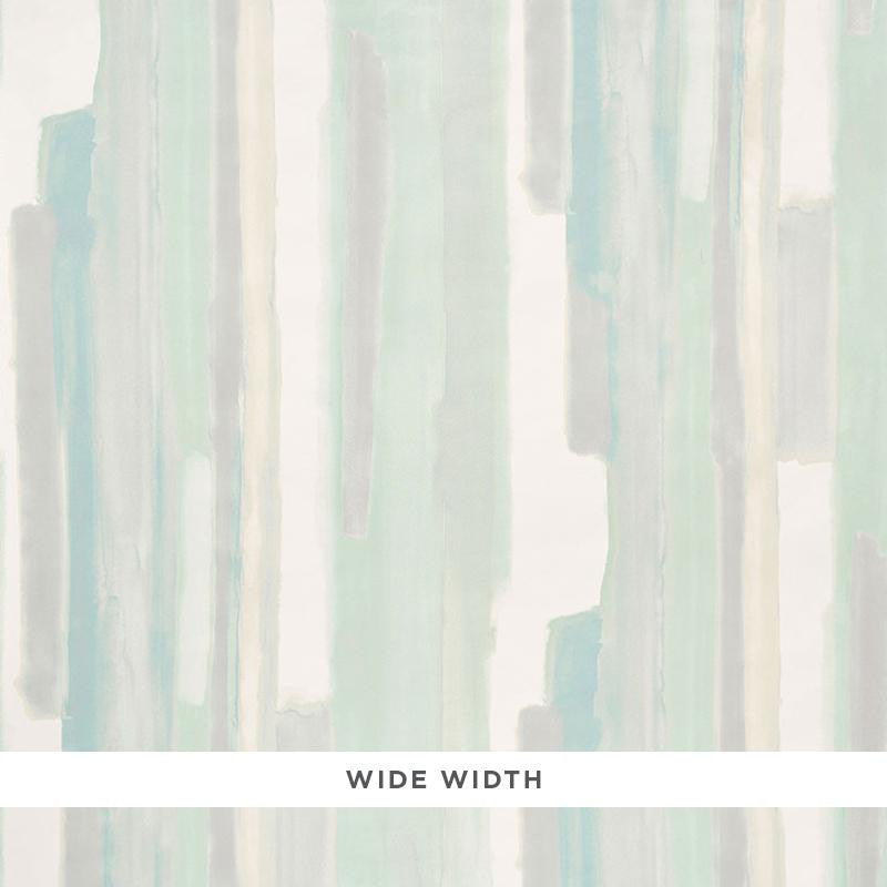 Watercolor Celadon 5009302 by Schumacher Designer Wallpaper Miles Redd 27.0" - Swanky Fabrics -