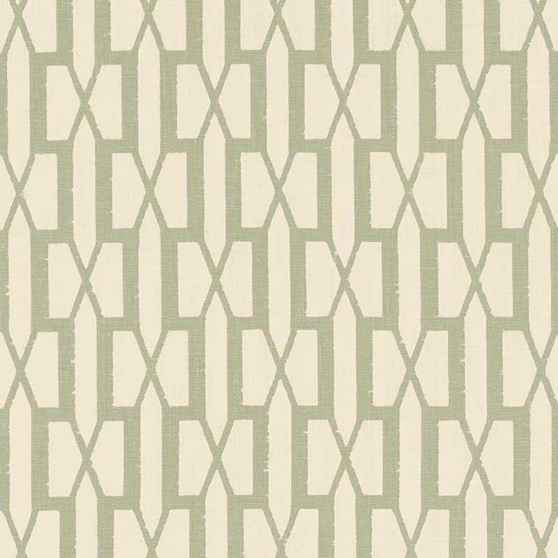 Belvedere Sage 176113 by Schumacher Designer Fabric Veere Grenney 2.88" - Swanky Fabrics -