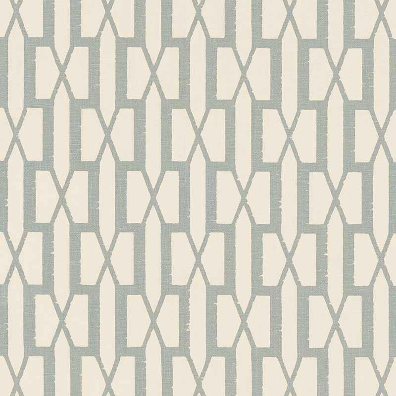 Belvedere Orpington Blue 176114 by Schumacher Designer Fabric Veere Grenney 2.88" - Swanky Fabrics -