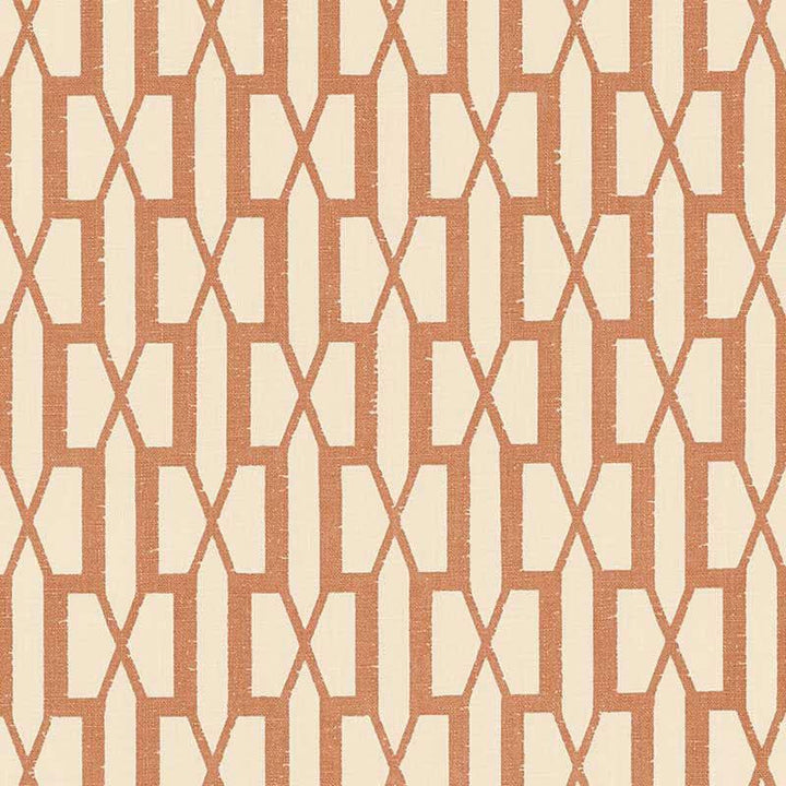Belvedere Burnt Orange 176116 by Schumacher Designer Fabric Veere Grenney 2.88" - Swanky Fabrics -