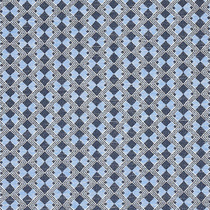 Schumacher Fabric Huxley Tile Blue 69872