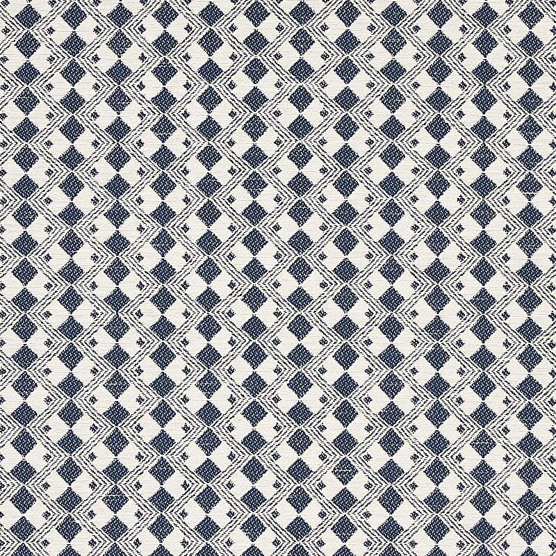 Huxley Navy 69873 by Schumacher Designer Fabric Essentials: Small Scale Upholstery Fabrics 1.62" - Swanky Fabrics -