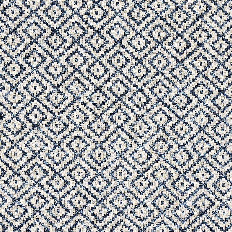 Lessing Indigo 69812 by Schumacher Designer Fabric Essentials: Small Scale Upholstery Fabrics 1.75" - Swanky Fabrics -