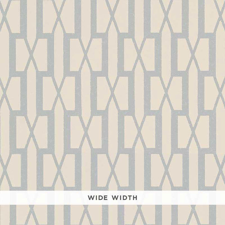 Belvedere Orpington Blue 5007994 by Schumacher Designer Wallpaper Veere Grenney 3.0" - Swanky Fabrics -
