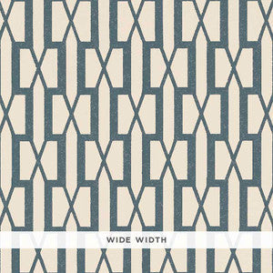 Schumacher Wallpaper Belvedere Peacock Blue 5007995