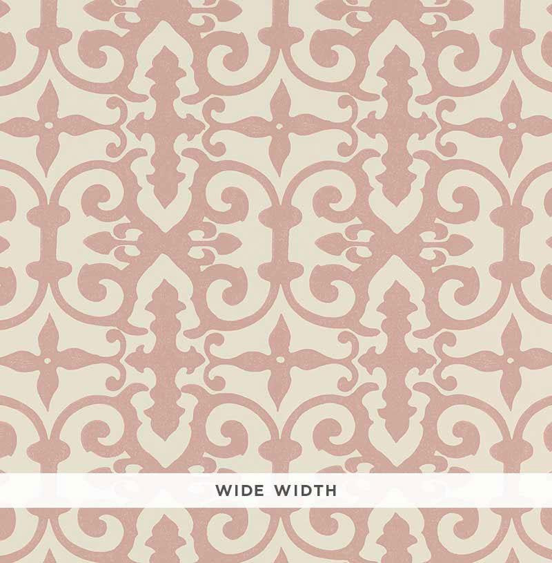 Ferne Park Pink 5008041 by Schumacher Designer Wallpaper Veere Grenney 10.25" - Swanky Fabrics -