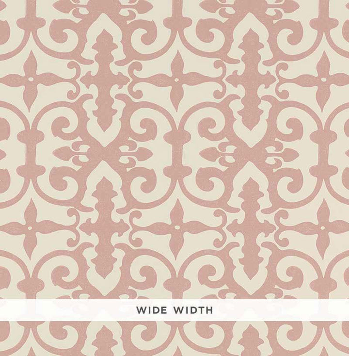 Ferne Park Pink 5008041 by Schumacher Designer Wallpaper Veere Grenney 10.25" - Swanky Fabrics -
