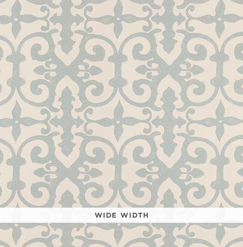 Ferne Park Orpington Blue 5008044 by Schumacher Designer Wallpaper Veere Grenney 10.25" - Swanky Fabrics -
