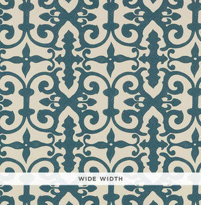 Schumacher Wallpaper Ferne Park Peacock Blue 5008045