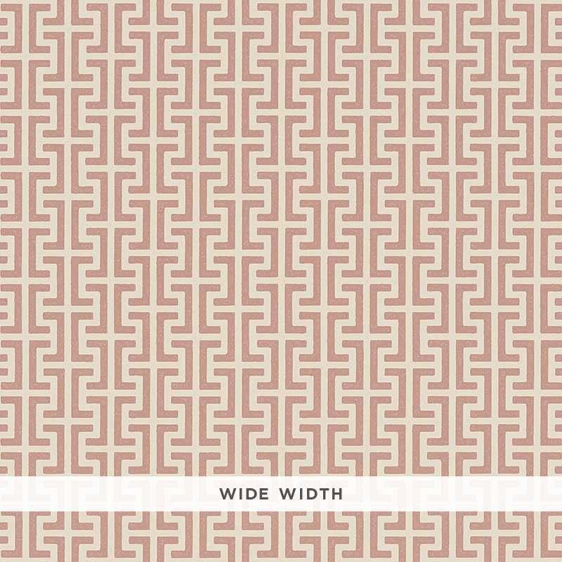 Temple Pink 5008051 by Schumacher Designer Wallpaper Veere Grenney 4.5" - Swanky Fabrics -