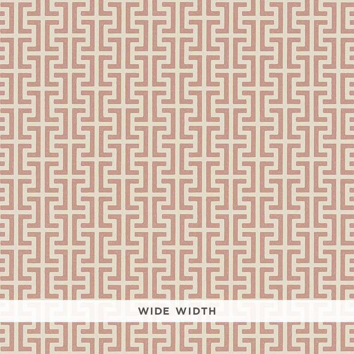Temple Pink 5008051 by Schumacher Designer Wallpaper Veere Grenney 4.5" - Swanky Fabrics -