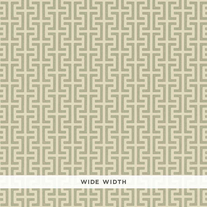 Temple Sage 5008053 by Schumacher Designer Wallpaper Veere Grenney 4.5" - Swanky Fabrics -