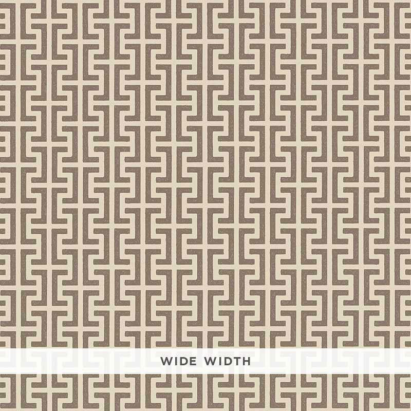 Temple Berber Brown 5008056 by Schumacher Designer Wallpaper Veere Grenney 4.5" - Swanky Fabrics -