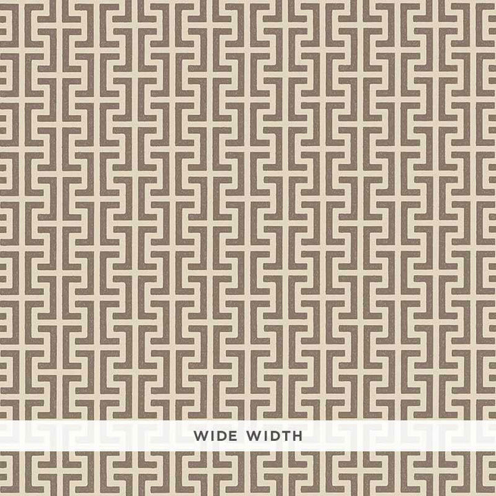 Temple Berber Brown 5008056 by Schumacher Designer Wallpaper Veere Grenney 4.5" - Swanky Fabrics -