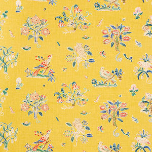 Schumacher Fabric Magical Menagerie Yellow 176751