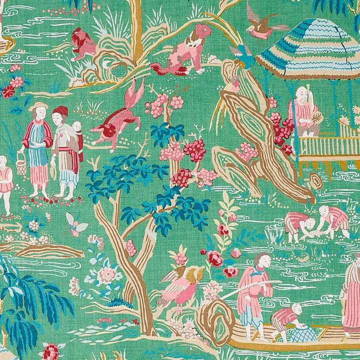 Yangtze River Jade 176770 by Schumacher Designer Fabric Schumacher Classics 27.0" - Swanky Fabrics -