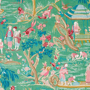 Schumacher Fabric Yangtze River Jade 176770