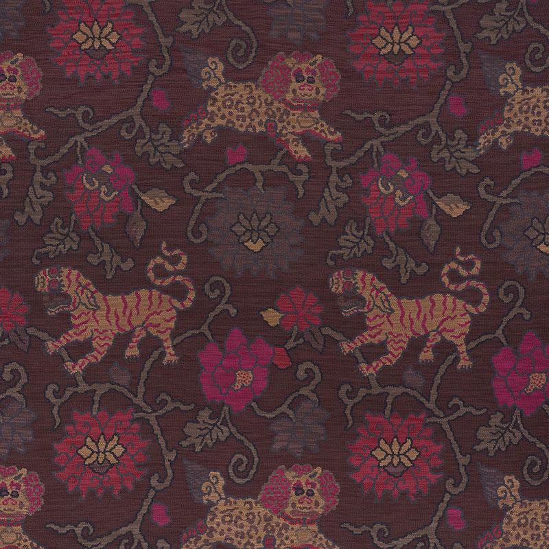 Khotan Weave Aubergine 62683 by Schumacher Designer Fabric Schumacher Classics 27.0" - Swanky Fabrics -