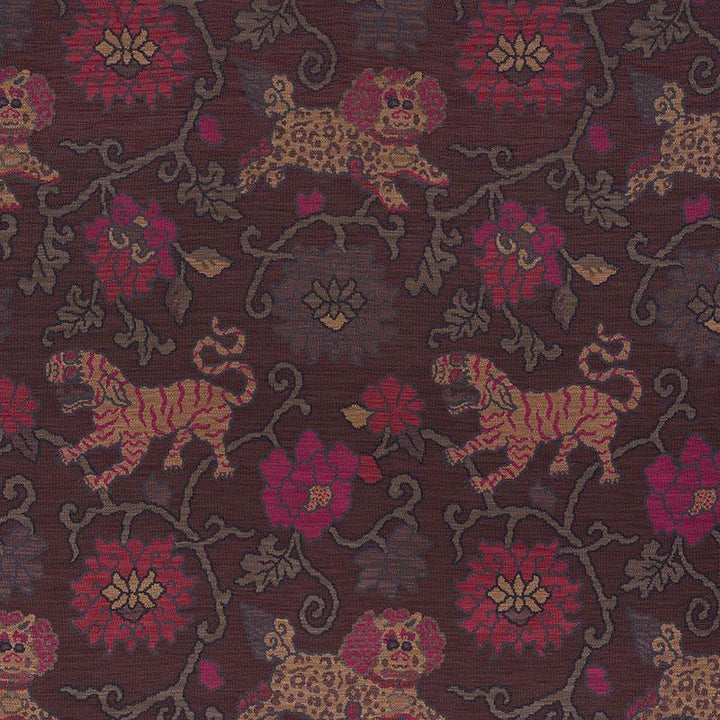 Khotan Weave Aubergine 62683 by Schumacher Designer Fabric Schumacher Classics 27.0" - Swanky Fabrics -
