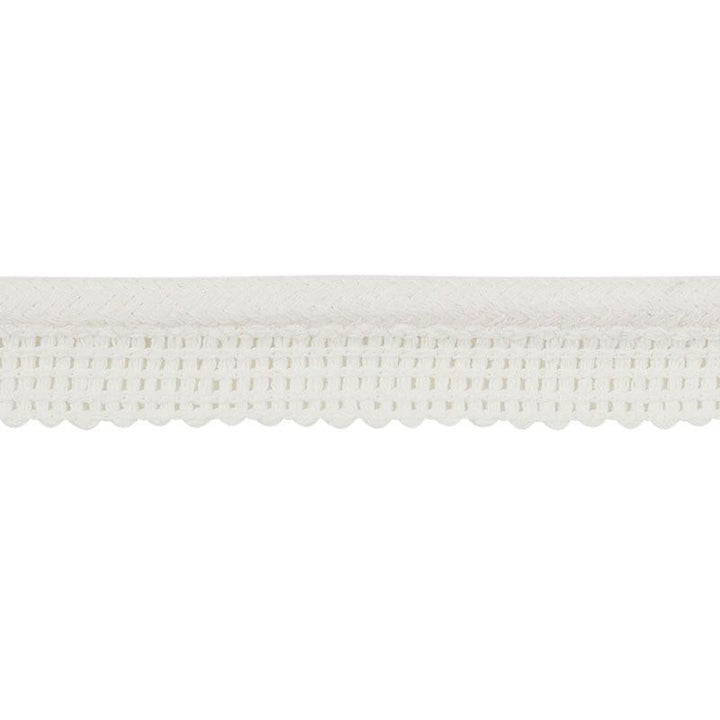 Eubie Lip Cord Indoor/Outdoor White 72420 by Schumacher Designer Trim Indoor-Outdoor Trims - Swanky Fabrics -