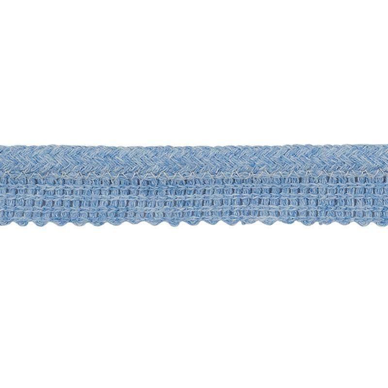 Eubie Lip Cord Indoor/Outdoor Blue 72422 by Schumacher Designer Trim Indoor-Outdoor Trims - Swanky Fabrics -