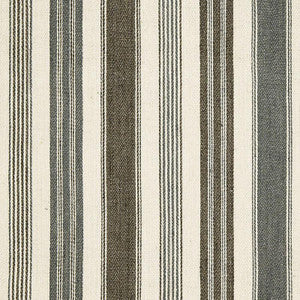Schumacher Fabric Montauban Stripe Nickel / Greige 65171