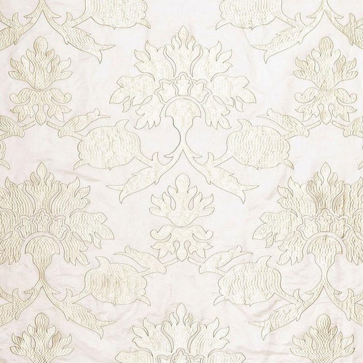 Roussillon Embroidery Chalk 65291 by Schumacher Designer Fabric Au Naturel 12.75" - Swanky Fabrics -