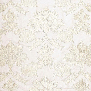 Schumacher Fabric Roussillon Embroidery Chalk 65291