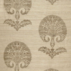 Schumacher Fabric Ottoman Flower Putty 174650