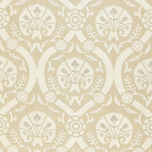 Schumacher Fabric Taza Damask Champagne 65773