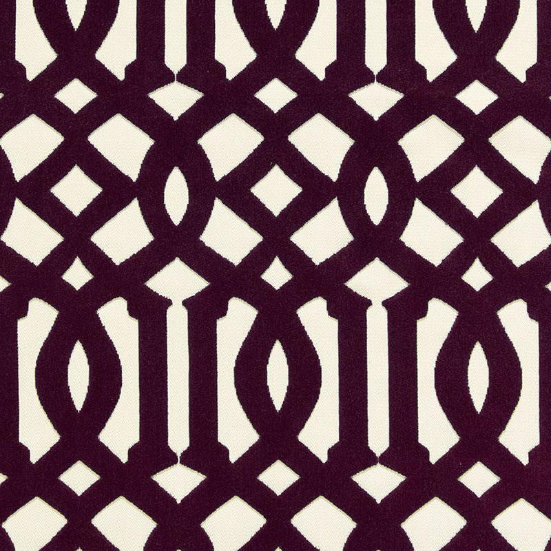 Imperial Trellis Velvet Byzantine 65592 by Schumacher Designer Fabric Chroma 5.62" - Swanky Fabrics -